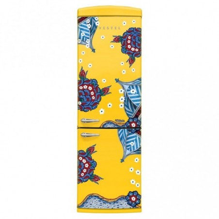 Vestel x Aslı Filinta Retro NFK37011 Sarı Çini Buzdolabı