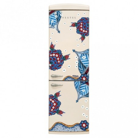 Vestel x Aslı Filinta Retro NFK37211 Bej Çini Buzdolabı