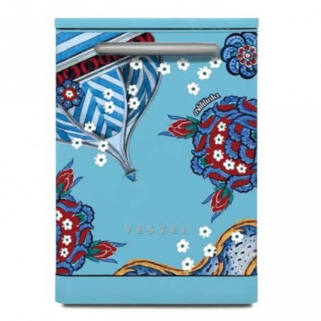 Vestel x Aslı Filinta BM 5001 Retro Düş Mavisi Çini Bulaşık Makinesi