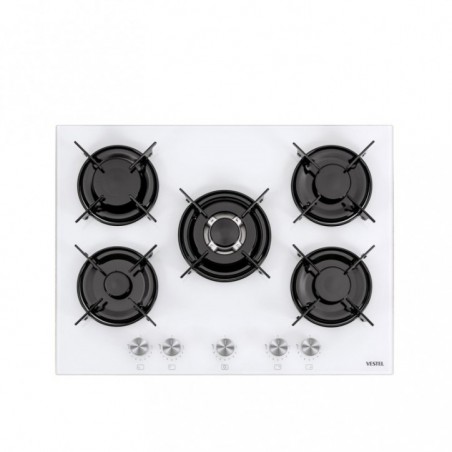 Vestel AO-71159 B DG-W 70 cm 5 Gözü Gazlı (1 Gözü Wok'lu) Ankastre Ocak