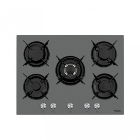 Vestel AO-71159 G DG-W 70 cm 5 Gözü Gazlı (1 Gözü Wok'lu) Ankastre Ocak