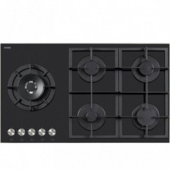 Vestel AO-91159 S DG-W 90 cm 5 Gözü Gazlı (1 Gözü Wok'lu) Ankastre Ocak