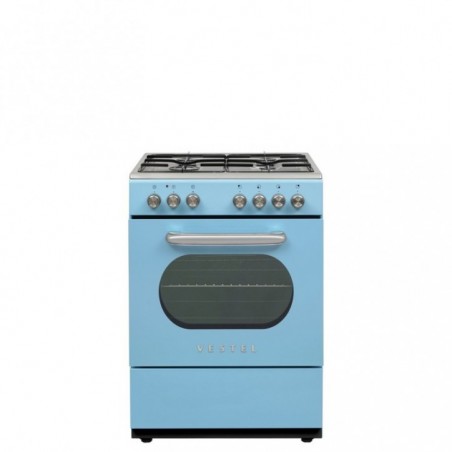 Vestel Retro SF 84011 DG Düş Mavisi 4 Gözü Gazlı A Enerji Sınıfı Solo Fırın