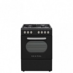 Vestel Retro SF 84011 DG Siyah 4 Gözü Gazlı A Enerji Sınıfı Solo Fırın