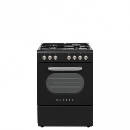 Vestel Retro SF 84011 DG Siyah 4 Gözü Gazlı A Enerji Sınıfı Solo Fırın