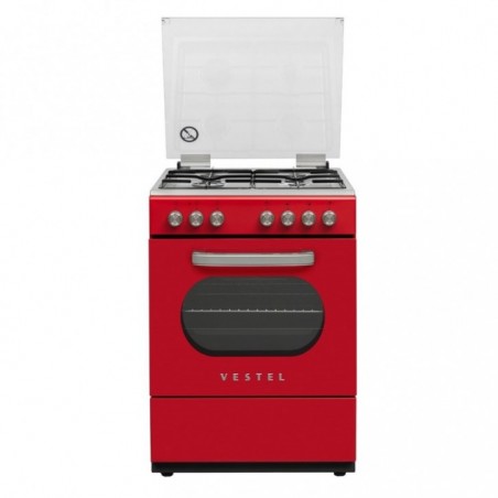 Vestel SF 8400 DG Retro Kırmızı 4 Gözü Gazlı A Enerji Sınıfı Solo Fırın