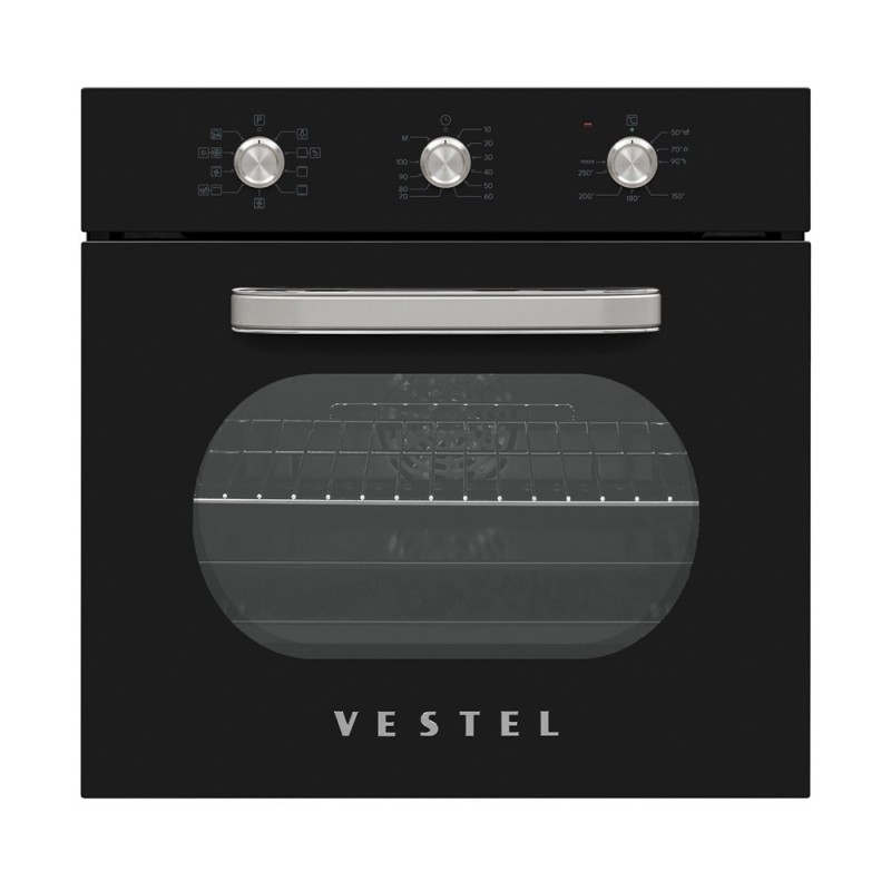 Vestel AF-6682 Retro Siyah 70 Lt A Enerji Sınıfı Ankastre Fırın