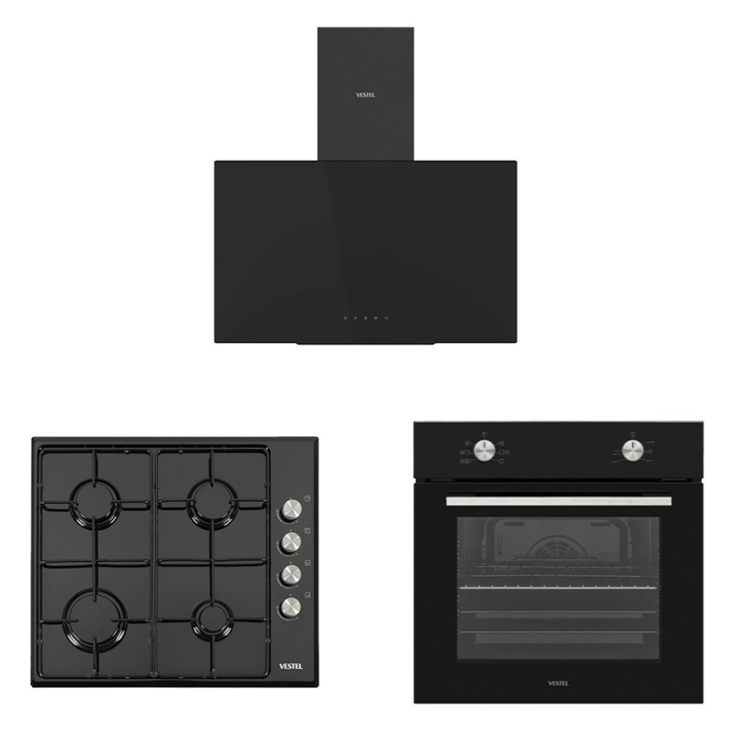 Vestel Eğik Siyah Pratik Set