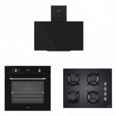 Vestel Eğik Siyah Buharlı Set