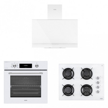 Vestel Eğik Beyaz Buharlı Set