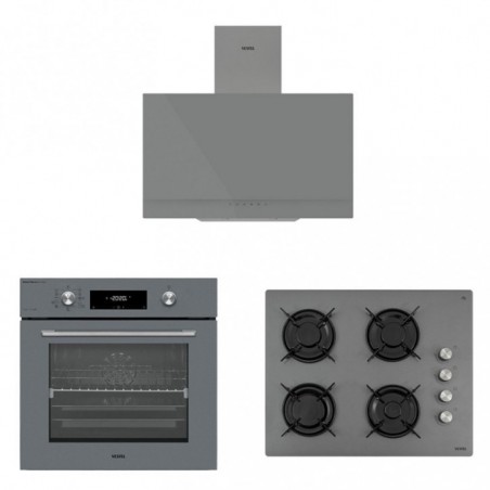 Vestel Eğik Gri Buharlı Set