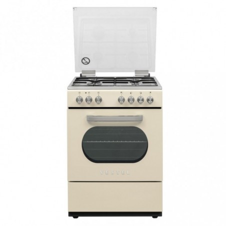 Vestel SF 8400 DG Retro Beige 4-Burner Gas Retro Beige Solo Oven