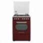 Vestel SF 8400 DG Retro Claret Red 4-Burner Gas Retro Burgundy Solo Oven