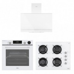 Vestel Eğik Beyaz Buharlı Lightfry Set