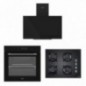 Vestel Inclined Black 4 Trays 4 Food Set Vestel Inclined Black 4 Trays 4 Food Set